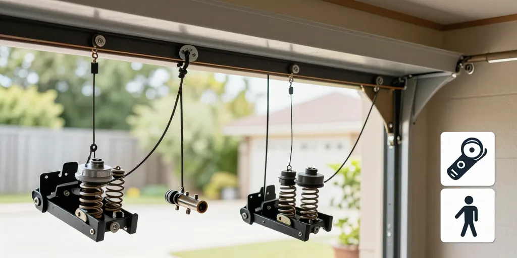 mecanisme serrure porte de garage basculante